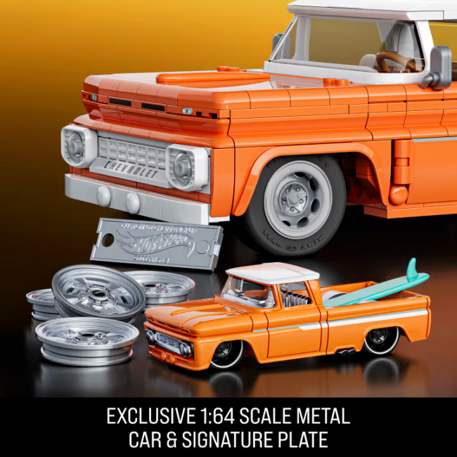 Конструктори Hot Wheels - Конструктор Mattel Brick Shop Elite Custom ’62 Chevy Pickup 858 деталей (JFT20)#4