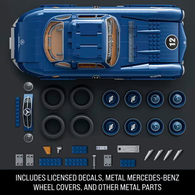 Конструктори Hot Wheels - Конструктор Mattel Brick Shop Mercedes-Benz 300 SL 1600 деталей (HWW25)#3