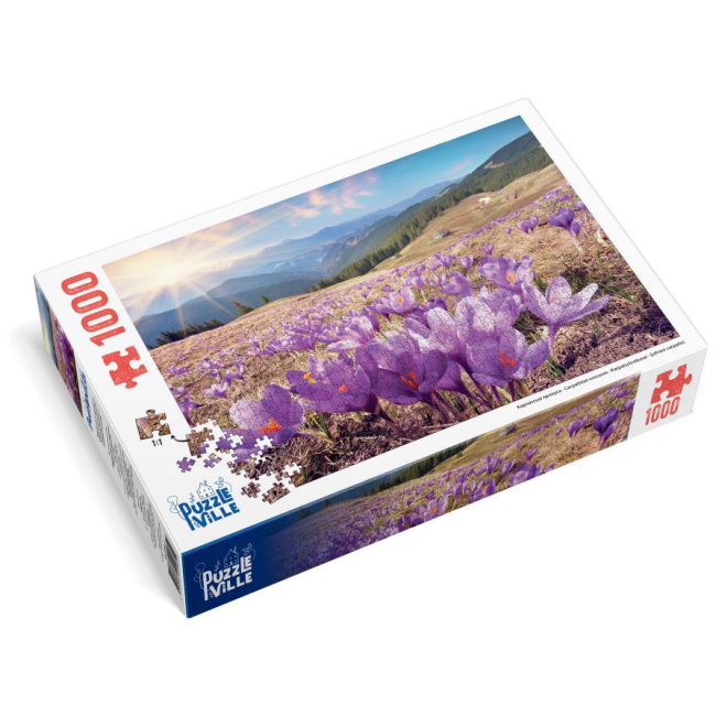 Пазли - Пазл Puzzleville Карпатські крокуси 1000 елементів (PZL1000_2)#3
