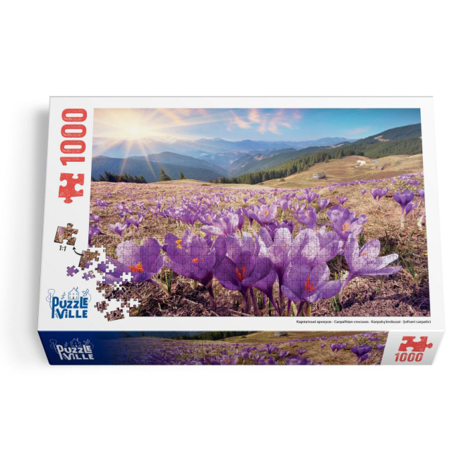 Пазли - Пазл Puzzleville Карпатські крокуси 1000 елементів (PZL1000_2)#4
