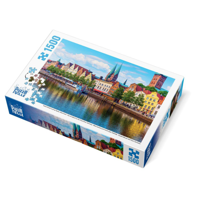 Пазли - Пазл Puzzleville Місто Любек на річці Траве 1500 елементів (PZL1500_5)#3