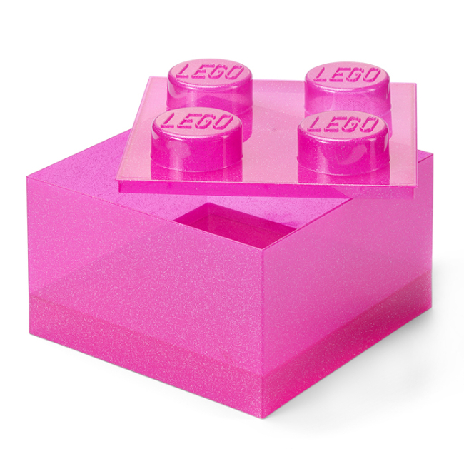 Бокси для іграшок - Коробка для зберігання LEGO Lifestyle Цеглинка 4 яскраво-рожевий з блискітками (40090801)#2