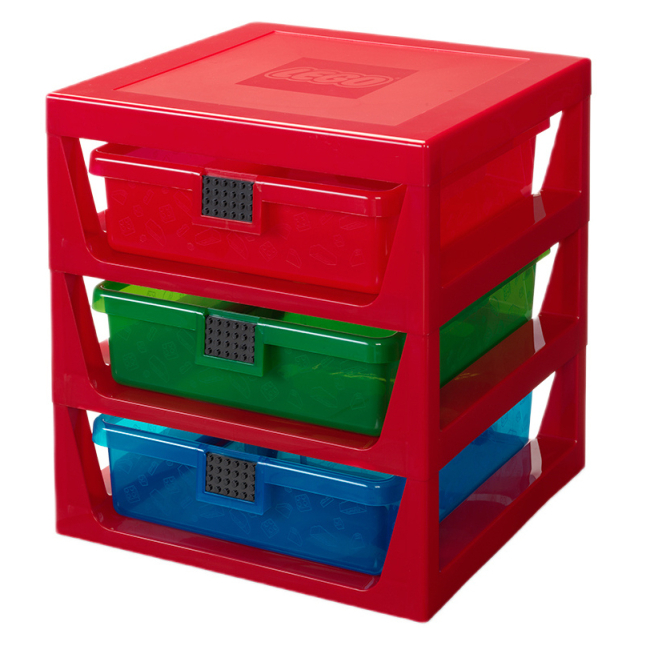 Бокси для іграшок - Стелаж з трьома ящиками LEGO Lifestyle червоний (40950001)#2