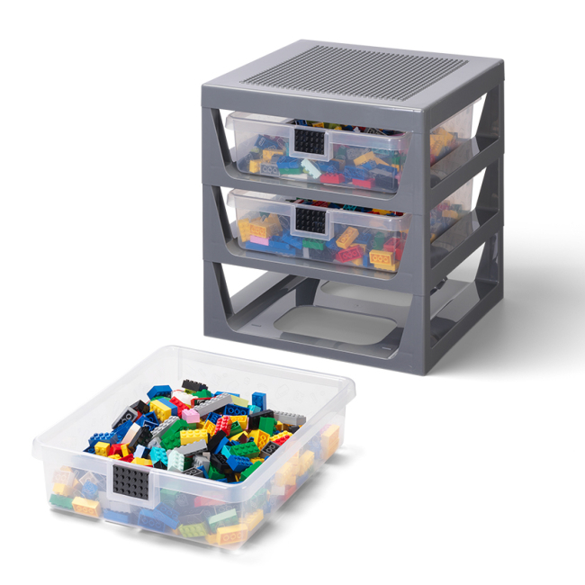 Бокси для іграшок - Стелаж з трьома ящиками LEGO Lifestyle сірий (40950003)#5