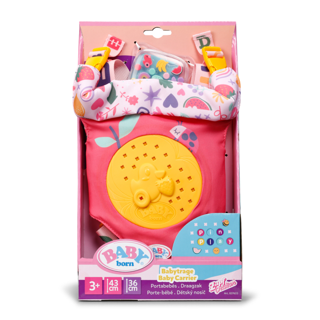 Одяг та аксесуари - Рюкзак-кенгуру для ляльки Baby Born Pinplay Яскрава прогулянка (837603)#4