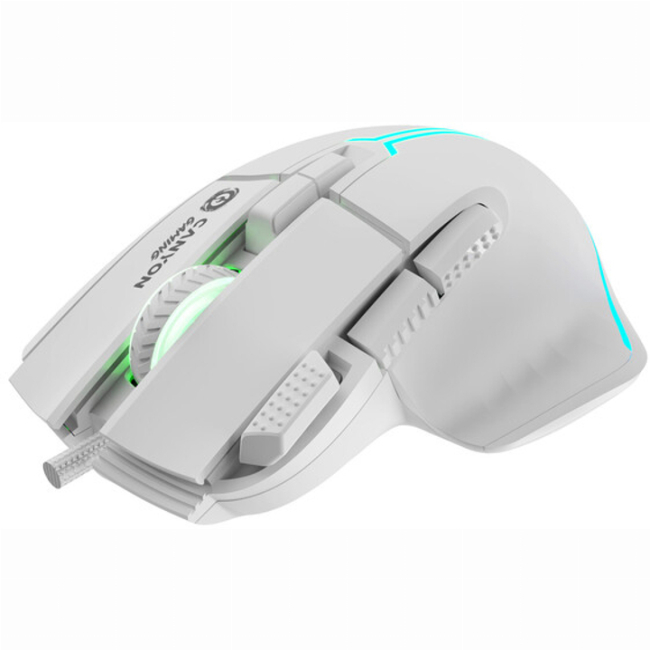 Клавіатура і миші - Мишка Canyon Fortnax GM-636 RGB USB White (CND-SGM636W)#2