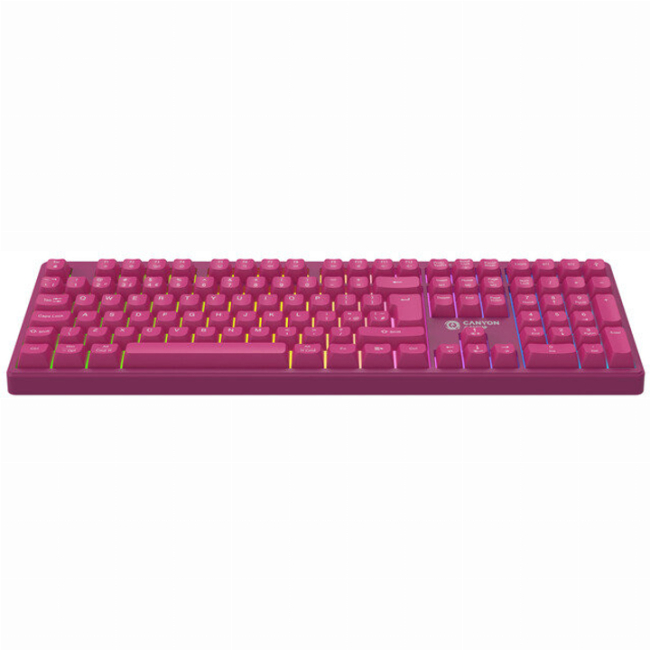 Клавіатура і миші - Клавіатура бездротова Canyon Fortnax Bluetooth / 2.4GHz / USB Pink (CND-SKBW2)#2