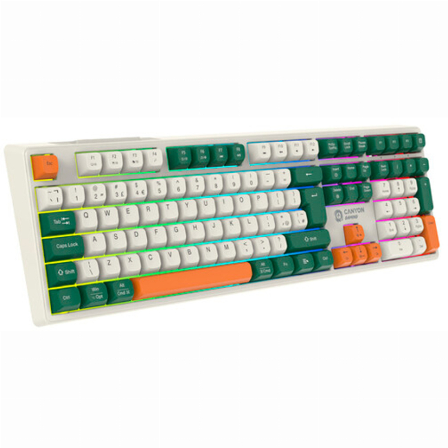 Клавіатура і миші - Клавіатура бездротова Canyon Shadder GKW-11 RGB Silent UA Wireless/Bluetooth/USB White (CND-SKBW11)#3