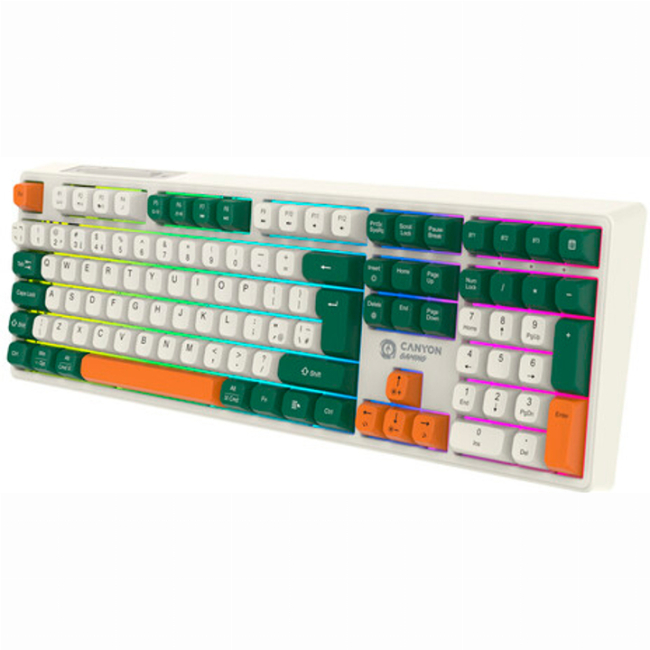 Клавіатура і миші - Клавіатура бездротова Canyon Shadder GKW-11 RGB Silent UA Wireless/Bluetooth/USB White (CND-SKBW11)#4