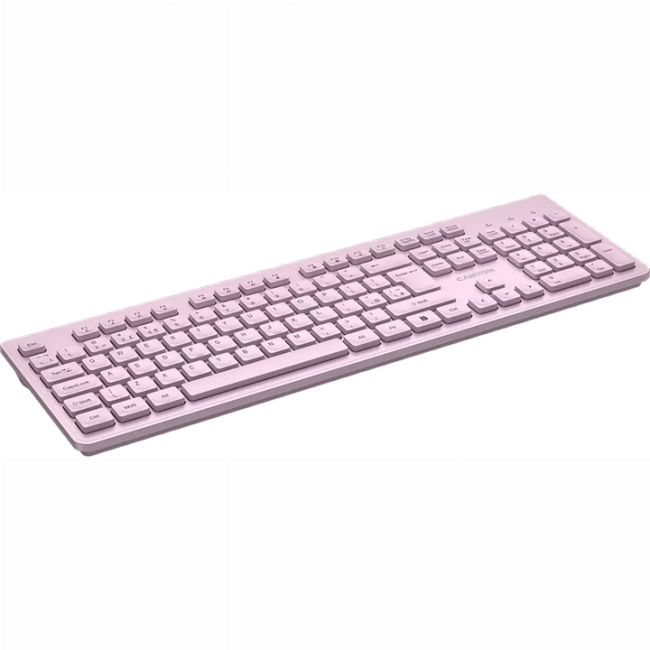 Клавіатура і миші - Клавіатура бездротова Canyon HKB-W01 Silent Wireless EN/UA Pink (CNS-HKBW01P)#3