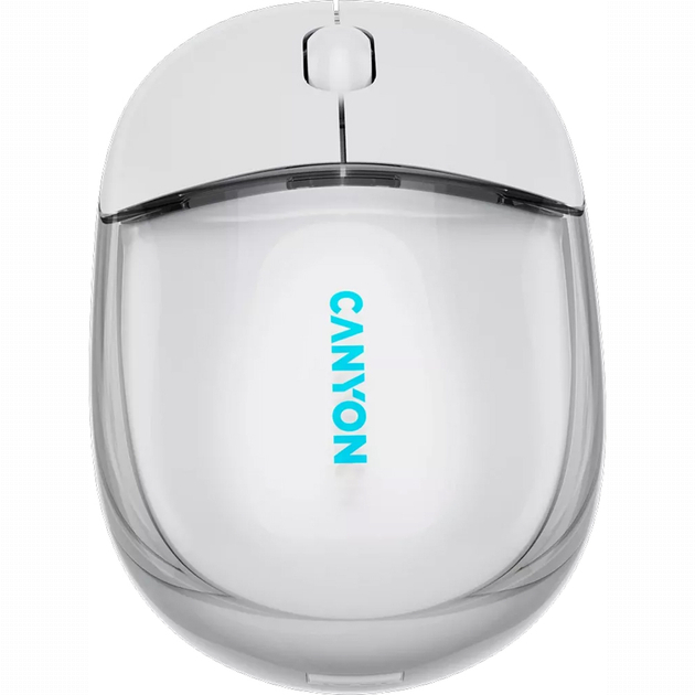 Клавіатура і миші - Мишка Canyon OnClick 24 Dual-mode Silent Bluetooth/Wireless Transparent/White (CNS-CMSW24W)#2