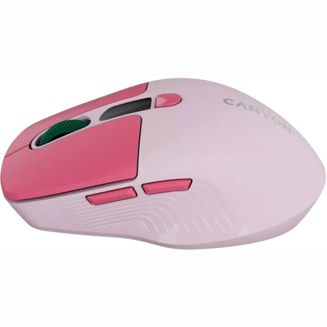 Клавіатура і миші - Мишка Canyon MW-26 LCD Silent Wireless/Bluetooth Pink (CNS-CMSW26P)#3