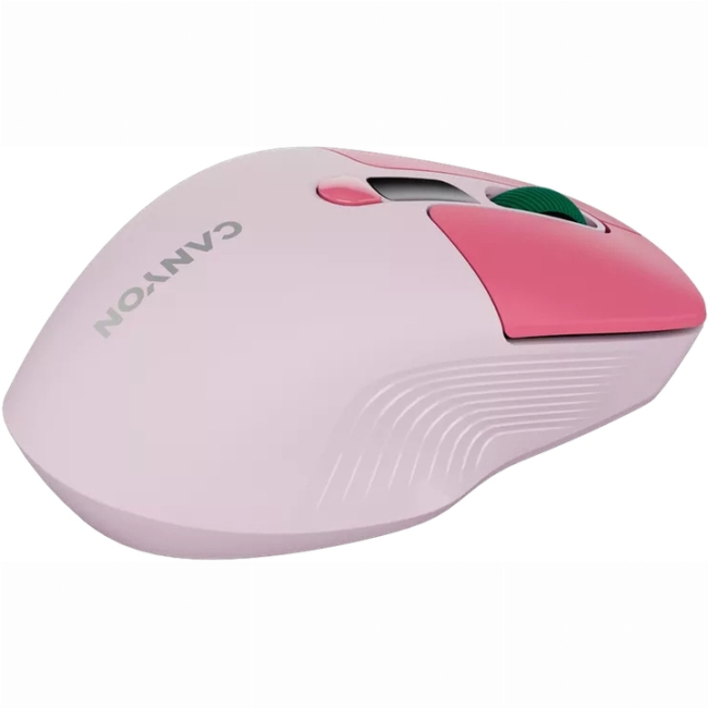 Клавіатура і миші - Мишка Canyon MW-26 LCD Silent Wireless/Bluetooth Pink (CNS-CMSW26P)#5