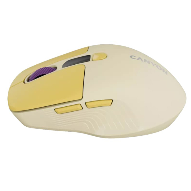 Клавіатура і миші - Мишка Canyon MW-26 LCD Silent Wireless/Bluetooth Yellow (CNS-CMSW26Y)#3