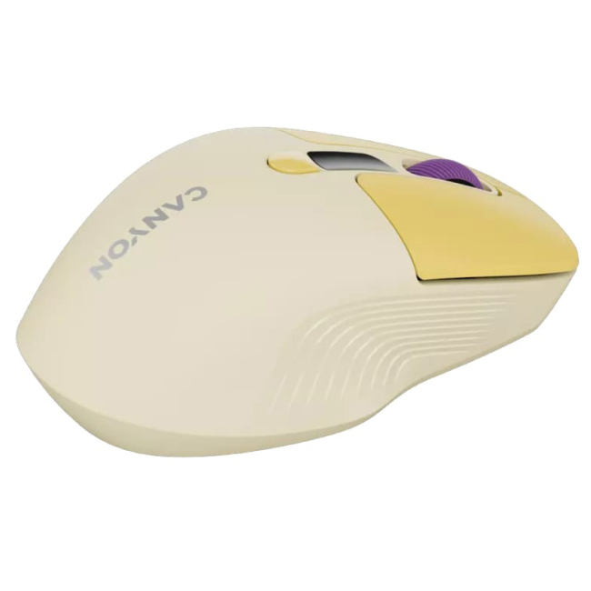 Клавіатура і миші - Мишка Canyon MW-26 LCD Silent Wireless/Bluetooth Yellow (CNS-CMSW26Y)#6