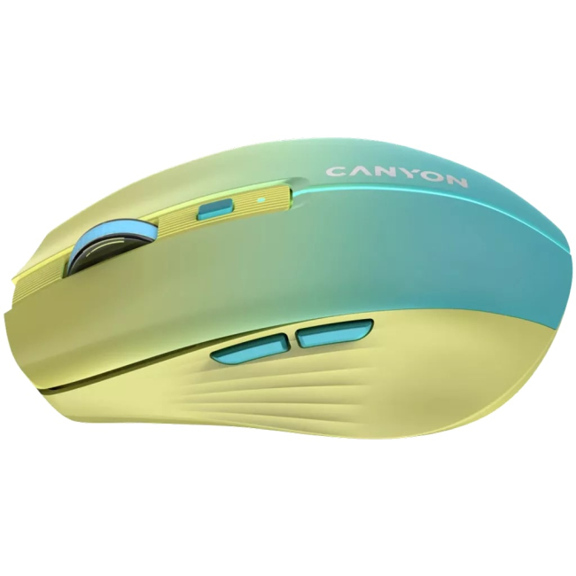 Клавіатура і миші - Мишка Canyon MW-44 LED Rechargeable Wireless/Bluetooth Yellow Blue (CNS-CMSW44UA)#3