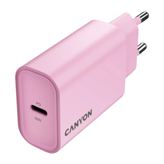 Павербанки - Мережевий зарядний пристрій Canyon OnCharge 30CL 1xPD Type-C 30W Pink (CNE-CHA30CLPK)#4