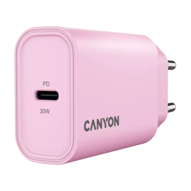 Павербанки - Мережевий зарядний пристрій Canyon OnCharge 30CL 1xPD Type-C 30W Pink (CNE-CHA30CLPK)#5