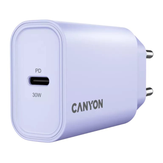 Павербанки - Мережевий зарядний пристрій Canyon OnCharge 30CL 1xPD Type-C 30W Purple (CNE-CHA30CLPU)#4