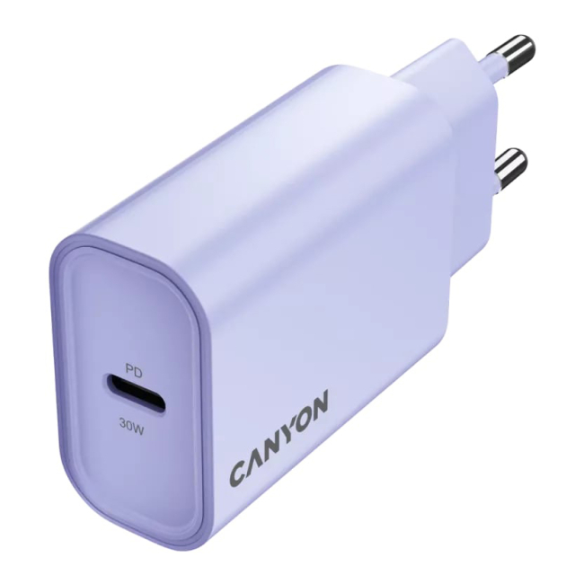 Павербанки - Мережевий зарядний пристрій Canyon OnCharge 30CL 1xPD Type-C 30W Purple (CNE-CHA30CLPU)#5