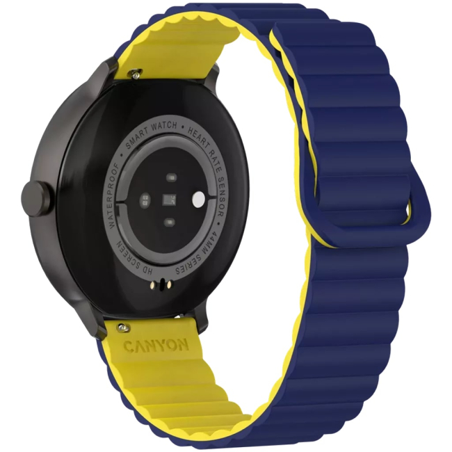 Смарт-годинники та фітнес браслети - Смарт-годинник Canyon Jacky SW-69 Blue Yellow (CNS-SW69BL)#5