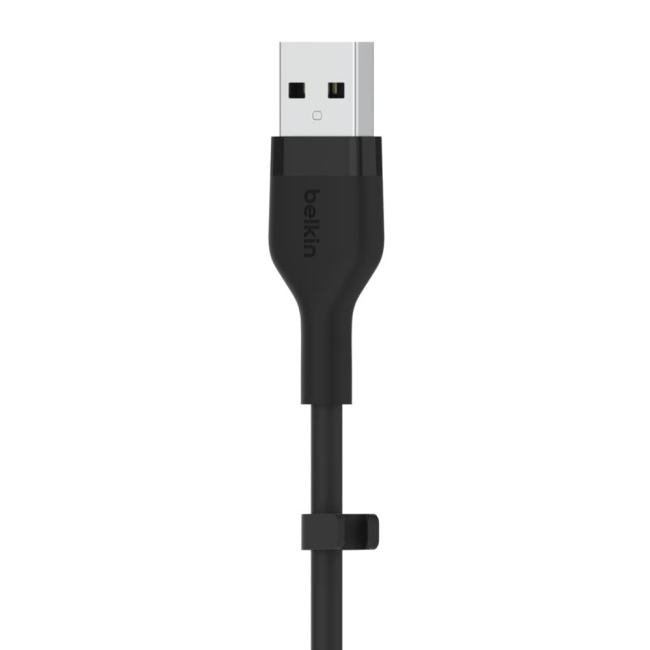Павербанки - Кабель Belkin USB-A > USB-C заряджання/синхронізації Belkin 15Вт Type-C силіконовий з кліпсою чорний (CAB008BT3MBK)#2