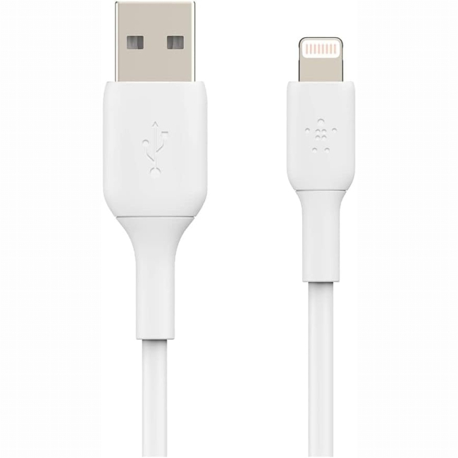 Павербанки - Кабель Belkin USB-A > Lightning заряджання/синхронізації 12Вт PVC 2 Pack білий (CAA001BT1MWH2PK)#2