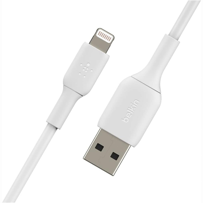 Павербанки - Кабель Belkin USB-A > Lightning заряджання/синхронізації 12Вт PVC 2 Pack білий (CAA001BT1MWH2PK)#3