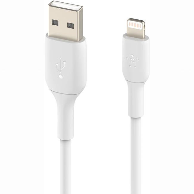 Павербанки - Кабель Belkin USB-A > Lightning заряджання/синхронізації 12Вт PVC 2 Pack білий (CAA001BT1MWH2PK)#4