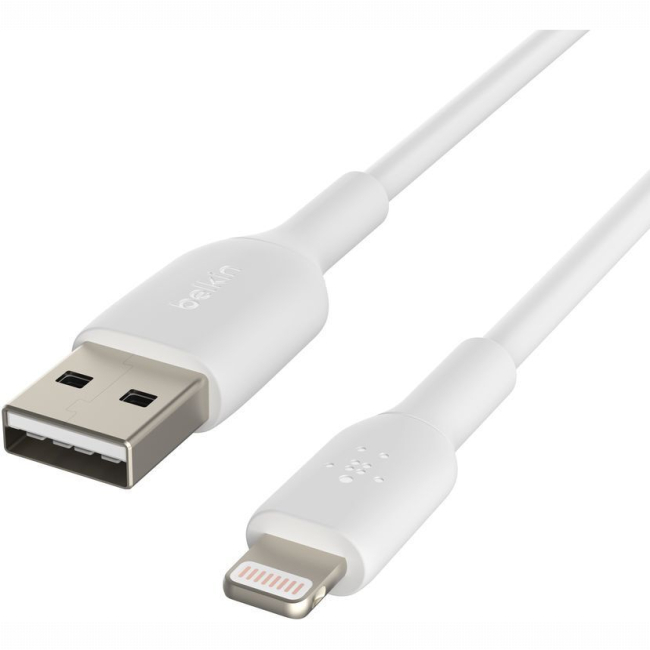 Павербанки - Кабель Belkin USB-A > Lightning заряджання/синхронізації 12Вт PVC 2 Pack білий (CAA001BT1MWH2PK)#5