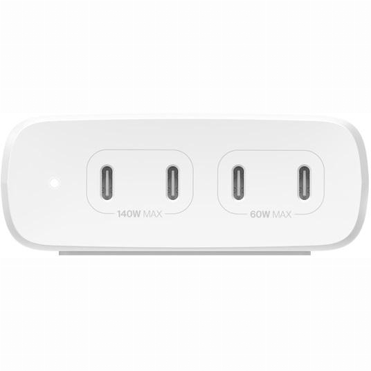 Павербанки - Зарядний пристрій мережевий Belkin 200Вт 4хUSB-С GAN PD PPS білий (WCH015VFWH)#2