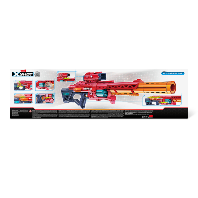 Помпова зброя - Швидкострільний бластер X-Shot Excel-S1 Ranger X8 24 патрона (36674R)#4
