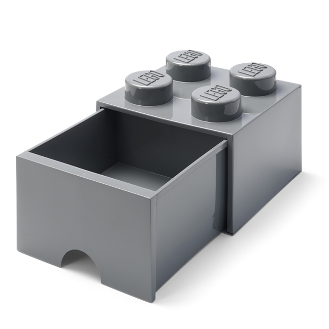 Бокси для іграшок - Висувний ящик для зберігання LEGO Lifestyle Цеглинка 4 темно-сірий (40051754)#2