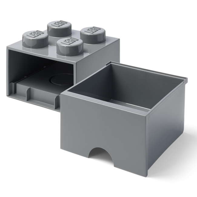 Бокси для іграшок - Висувний ящик для зберігання LEGO Lifestyle Цеглинка 4 темно-сірий (40051754)#3