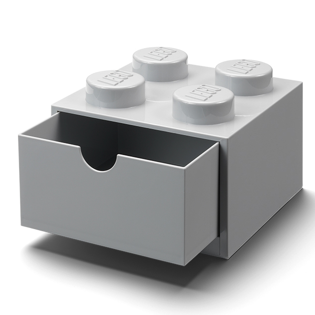 Бокси для іграшок - Настільний органайзер LEGO Lifestyle Цеглинка 4 сірий (40201740)#2