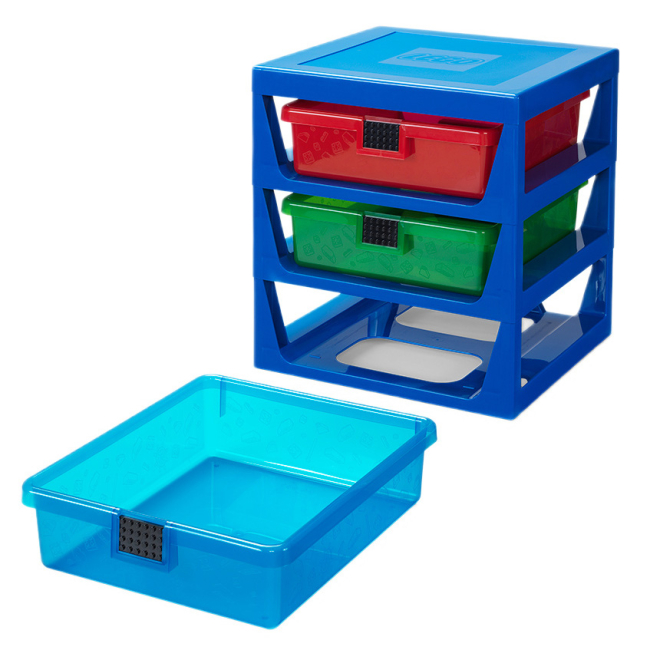 Бокси для іграшок - Стелаж з трьома ящиками LEGO Lifestyle синій (40950002)#2