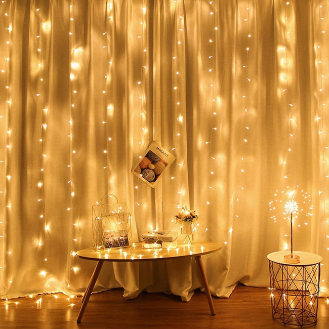 Аксесуари для свят - Світлодіодна гірлянда СolorWay штора завіса 3x3м 300LED 220В теплий колір (CW-GW-300L33V)#5