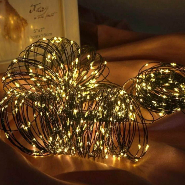 Аксесуари для свят - Світлодіодна гірлянда-роса СolorWay LED 100 10 м 8 функцій теплий колір USB (CW-G-100L10NU)#5