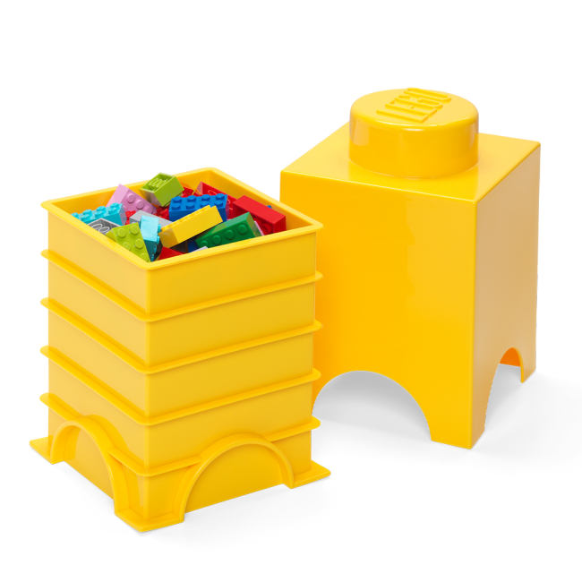 Бокси для іграшок - Бокс для зберігання LEGO Lifestyle Цеглинка 1 жовтий (40011732)#2