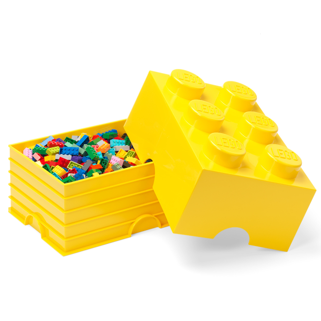 Бокси для іграшок - Бокс для зберігання LEGO Lifestyle Цеглинка 6 жовтий (40000802)#2