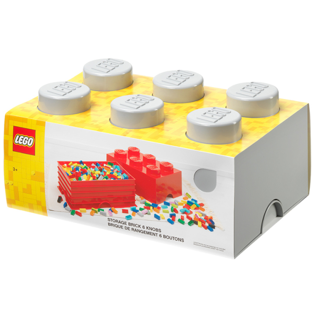 Бокси для іграшок - Бокс для зберігання LEGO Lifestyle Цеглинка 6 сірий (40000805)#2