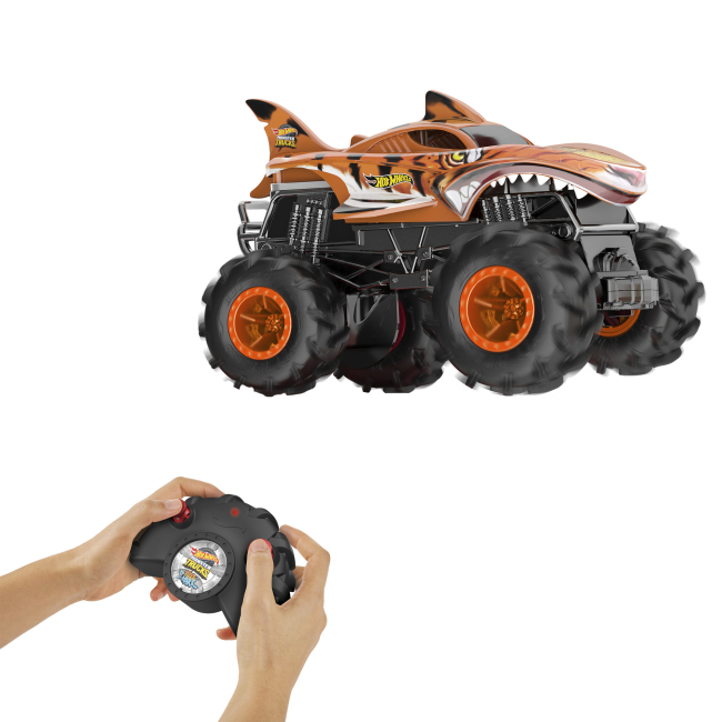 Радіокеровані моделі - Автомодель на радіокеруванні Hot Wheels Monster Trucks Тигроакула (HNV03)#4